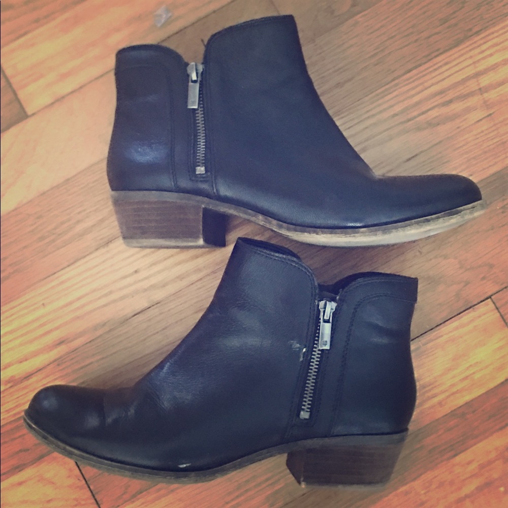Black Lucky Brand Ankle Boots Sz 9